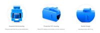 Cat5e RJ45 (8P8C) Unshielded Coupler Keystone Insert Module - Blue