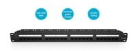 1U 24 Ports Cat5e Unshielded 110 Punch Down Patch Panel