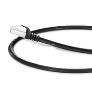6in (0.15m) Cat6a Snagless Shielded (SFTP) PVC CMX Ethernet Network Patch Cable, Black