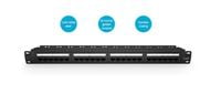 1U 24 Ports Cat6 Unshielded 110 Punch Down Patch Panel