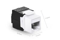 Cat6 RJ45 (8P8C) Unshielded Toolless Keystone Jack Module