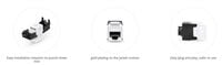 Cat6 RJ45 (8P8C) Unshielded Toolless Keystone Jack Module