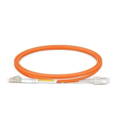 LC to SC UPC Duplex OM1 2.0mm PVC Fiber Patch Cable, 1m