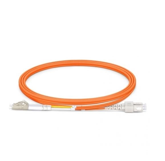 LC to SC UPC Duplex OM1 2.0mm PVC Fiber Patch Cable, 1m