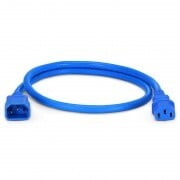 IEC320 C14 to C13, 18AWG Blue Power Cord, 6ft
