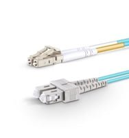 1m (3ft) LC UPC to SC UPC Duplex OM4 Multimode PVC (OFNR) 2.0mm Fiber Optic Patch Cable