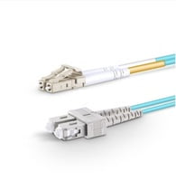 1m (3ft) LC UPC to SC UPC Duplex OM3 Multimode PVC (OFNR) 2.0mm Fiber Optic Patch Cable