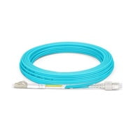 1m (3ft) LC UPC to SC UPC Duplex OM3 Multimode PVC (OFNR) 2.0mm Fiber Optic Patch Cable
