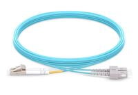 1m (3ft) LC UPC to SC UPC Duplex OM3 Multimode PVC (OFNR) 2.0mm Fiber Optic Patch Cable