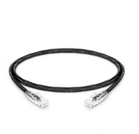 Cat6 Snagless Unshielded (UTP) PVC CM Black Patch Cable, 3ft (0.9m)