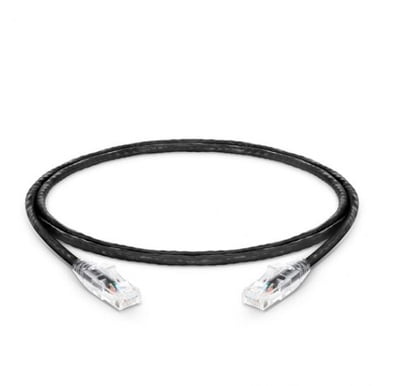Cat6 Snagless Unshielded (UTP) PVC CM Black Patch Cable, 3ft (0.9m)