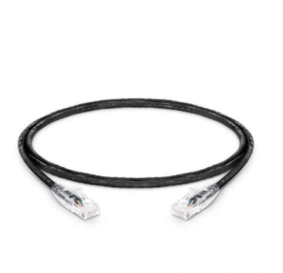 Cat6 Snagless Unshielded (UTP) PVC CM Black Patch Cable, 3ft (0.9m)