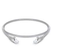 Copie de 6in (0.15m) Cat6a Snagless Shielded (SFTP) PVC CMX Ethernet Network Patch Cable, Gray