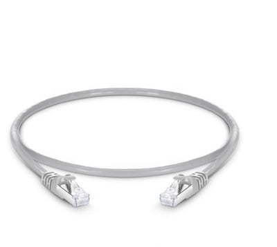 Copie de 6in (0.15m) Cat6a Snagless Shielded (SFTP) PVC CMX Ethernet Network Patch Cable, Gray