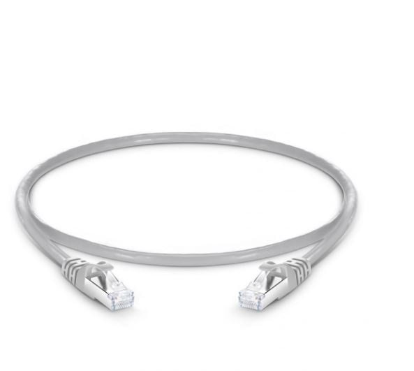 Copie de 6in (0.15m) Cat6a Snagless Shielded (SFTP) PVC CMX Ethernet Network Patch Cable, Gray