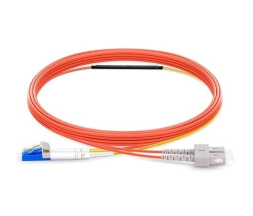 LC to SC OM1 Mode Conditioning Fiber Optic Patch Cable, 1m