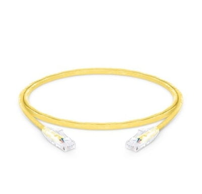 Cat6 Snagless Unshielded (UTP) PVC CM Yellow Patch Cable, 3ft (0.9m)