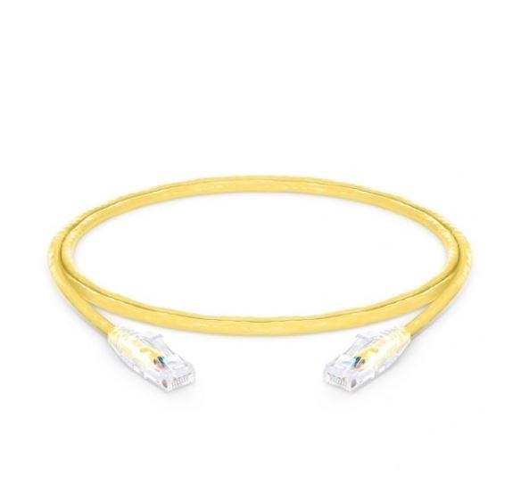Cat6 Snagless Unshielded (UTP) PVC CM Yellow Patch Cable, 3ft (0.9m)
