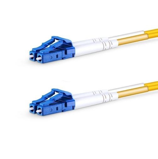 1m (3ft) Jarretière Optique LC UPC vers LC UPC Duplex OS2 Monomode PVC (OFNR) 2,0mm