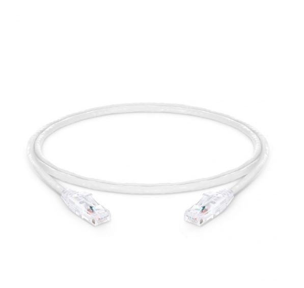 Cat6 Snagless Unshielded (UTP) PVC CM White Patch Cable, 3ft (0.9m)