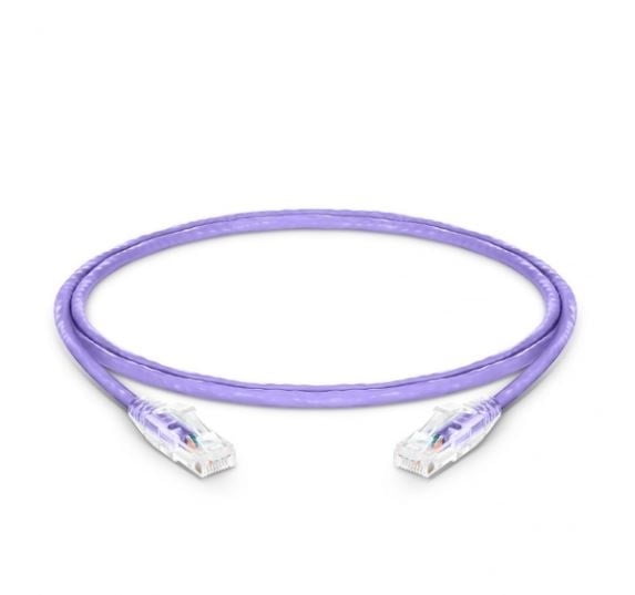 Cat6 Snagless Unshielded (UTP) PVC CM Purple Patch Cable, 3ft (0.9m)