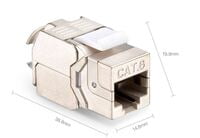 Cat6 RJ45 (8P8C) Shielded Toolless Keystone Jack