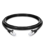 6in (0.15m) Cat6a Snagless Shielded (SFTP) PVC CMX Ethernet Network Patch Cable, Black