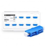 LC/UPC to LC/UPC Simplex Single Mode Plastic Fiber Optic Adapter/Coupler without Flange (10pcs/Pack)