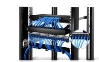 1U 24 Ports Cat5e Shielded Feed-Through High Quality Patch Panel