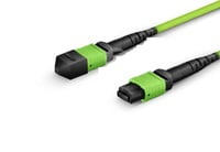 MTP®-12 (Female) to MTP®-12 (Female) OM5 Multimode Elite Trunk Cable, 12 Fibers, Type B, Plenum (OFNP), Lime Green