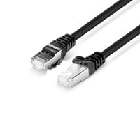 6in (0.15m) Cat6a Snagless Shielded (SFTP) PVC CMX Ethernet Network Patch Cable, Black