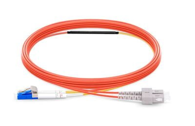 LC to SC OM2 Mode Conditioning Fiber Optic Patch Cable, 1m