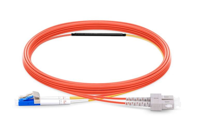 LC to SC OM2 Mode Conditioning Fiber Optic Patch Cable, 1m