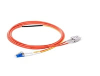 LC to SC OM2 Mode Conditioning Fiber Optic Patch Cable, 1m