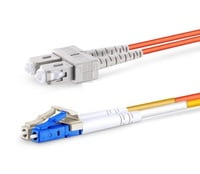 LC to SC OM2 Mode Conditioning Fiber Optic Patch Cable, 1m