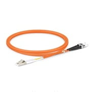 LC to ST UPC Duplex OM2 2.0mm PVC Fiber Patch Cable, 1m