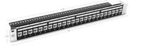 1U 24 Ports Cat6a Shielded Feed-Through High Quality Patch Panel