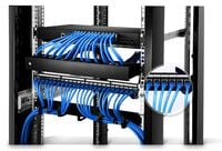 1U 24 Ports Cat6a Shielded Feed-Through High Quality Patch Panel