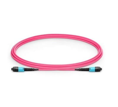 MTP® PRO-12 (Male) to MTP® PRO-12 (Male) OM4 Multimode Elite Trunk Cable, 12 Fibers, Type B, Plenum (OFNP), Magenta