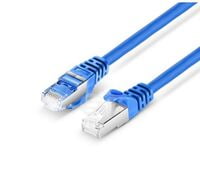 6in (0.15m) Cat6a Snagless Shielded (SFTP) PVC CMX Ethernet Network Patch Cable, Blue