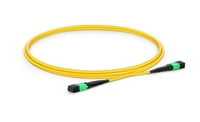 MTP®-12 (Female) to MTP®-12 (Female) OS2 Single Mode Elite Trunk Cable, 12 Fibers, Type B, Plenum (OFNP), Yellow