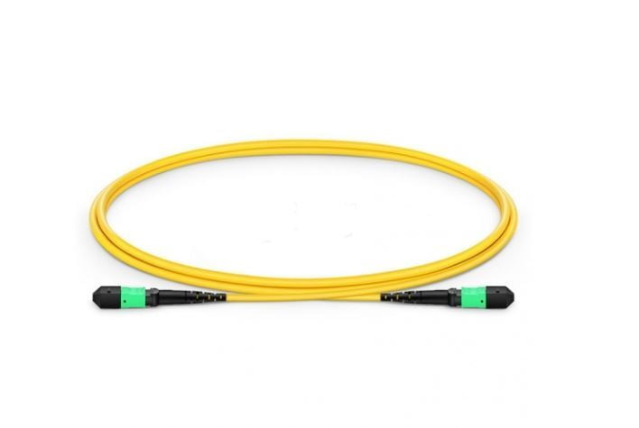 MTP®-12 (Female) to MTP®-12 (Female) OS2 Single Mode Elite Trunk Cable, 12 Fibers, Type B, Plenum (OFNP), Yellow