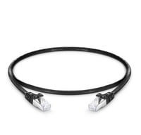 6in (0.15m) Cat6a Snagless Shielded (SFTP) PVC CMX Ethernet Network Patch Cable, Black