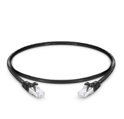 6in (0.15m) Cat6a Snagless Shielded (SFTP) PVC CMX Ethernet Network Patch Cable, Black