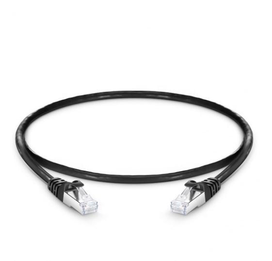 6in (0.15m) Cat6a Snagless Shielded (SFTP) PVC CMX Ethernet Network Patch Cable, Black