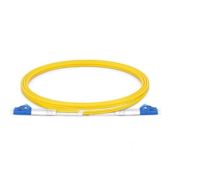 1m (3ft) Jarretière Optique LC UPC vers LC UPC Duplex OS2 Monomode PVC (OFNR) 2,0mm
