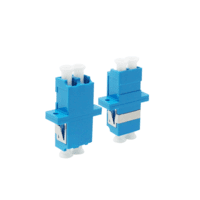 LC to LC Duplex Adapter with Flange, OS2 UPC LC to LC Duplex Adapter with Flange, OS2 UPC