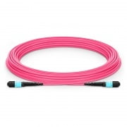 MTP®-12 (Female) to MTP®-12 (Female) OM4 Multimode Elite Trunk Cable, 12 Fibers, Type B, Plenum (OFNP), Magenta