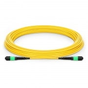 MTP®-12 (Female) to MTP®-12 (Female) OS2 Single Mode Elite Trunk Cable, 12 Fibers, Type B, Plenum (OFNP), Yellow