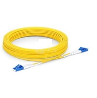 1m (3ft) Jarretière Optique LC UPC vers LC UPC Duplex OS2 Monomode PVC (OFNR) 2,0mm